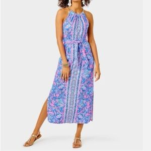 Lily Pulitzer Bentham Halter Midi Dress Size XS